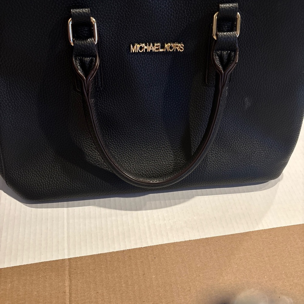 Michael Kors Black Tote with Gold Hardware